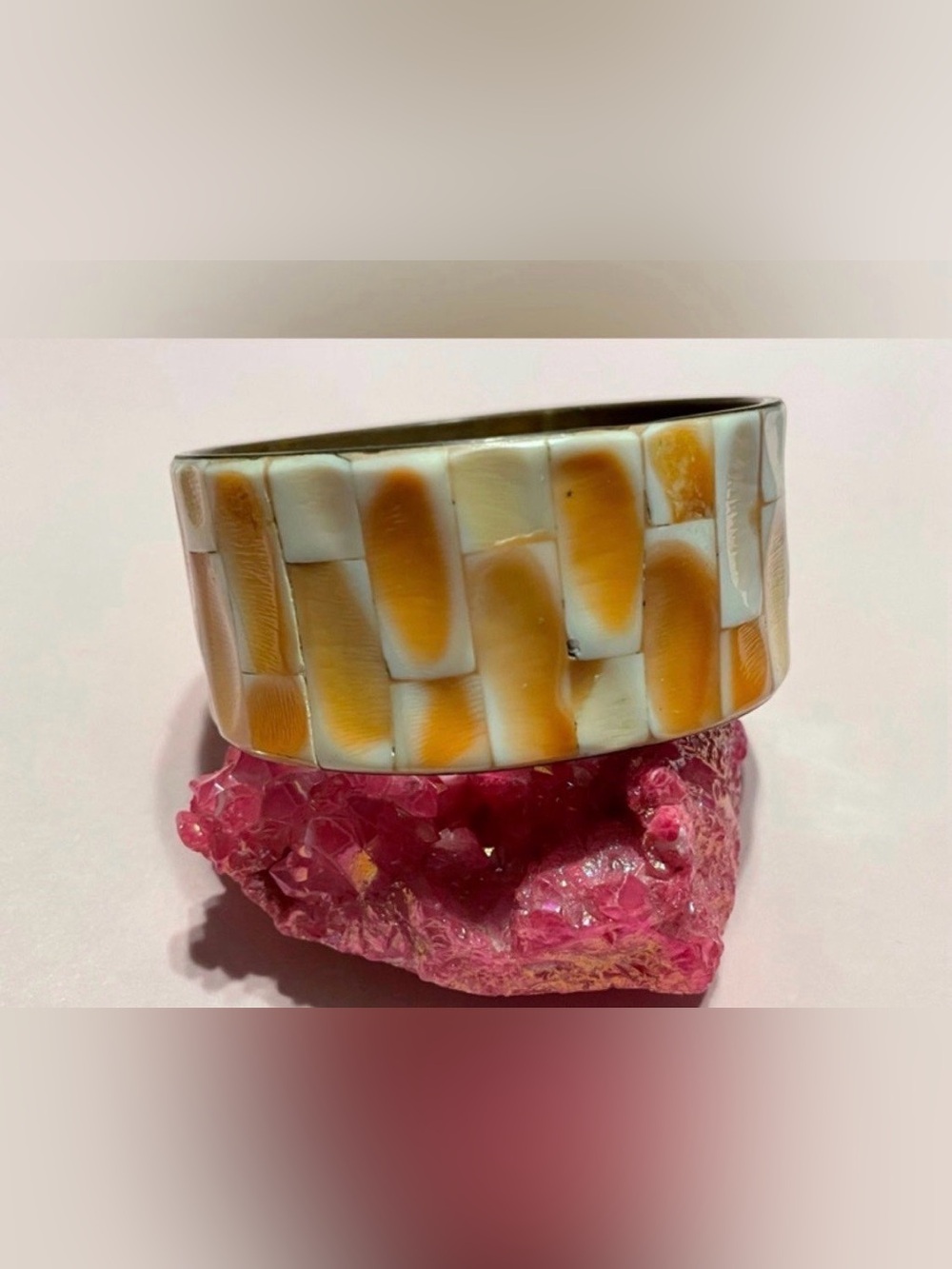 Damaged Shell Bangle Bracelet #9371